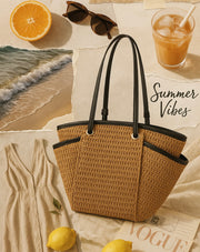 The Riviera Premium Straw Tote