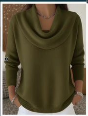 Elegant Knit Cowl Neck Sweater – Timeless Comfort & Effortless Style