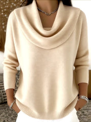 Elegant Knit Cowl Neck Sweater – Timeless Comfort & Effortless Style