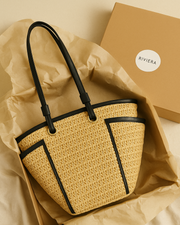 The Riviera Premium Straw Tote