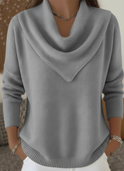 Elegant Knit Cowl Neck Sweater – Timeless Comfort & Effortless Style