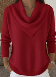 Elegant Knit Cowl Neck Sweater – Timeless Comfort & Effortless Style