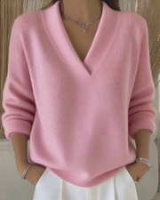 FLASH SALE - 2025 Cozy V-Neck Knitted Sweater – Soft, Stylish & Perfect for Fall/Winter